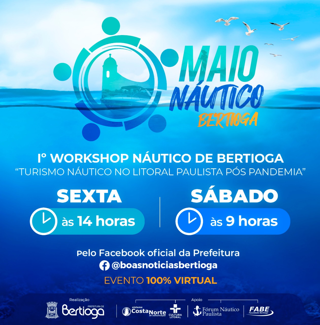 Turismo náutico é tema de evento online organizado por Bertioga