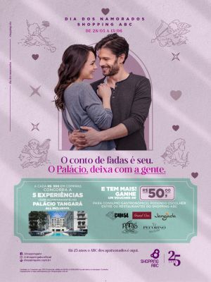 Shopping ABC presenteia casais com experiência exclusiva no Palácio Tangará em campanha de Dia dos Namorados